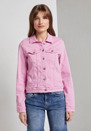 Куртка джинсовая Tom Tailor Denim. Цвет: розовый