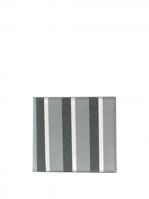 Бумажник в полоску Thom Browne. Цвет: серый