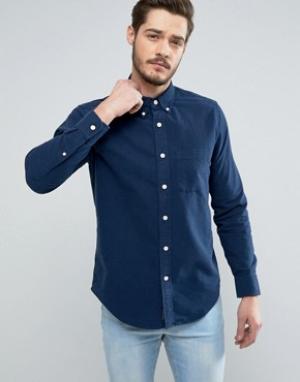 Темно-синяя оксфордская рубашка классического кроя  Classic Abercrombie & Fitch. Цвет: темно-синий