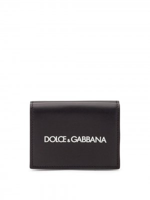 Бумажник с логотипом Dolce & Gabbana. Цвет: черный