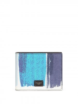 Бумажник с абстрактным принтом Dolce & Gabbana. Цвет: синий