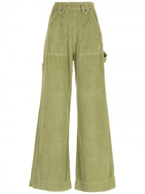 Вельветовые брюки широкого кроя Nk. Цвет: зеленый