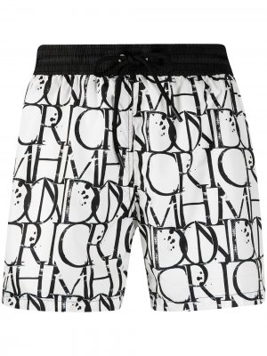 Плавки-шорты с логотипом John Richmond. Цвет: белый