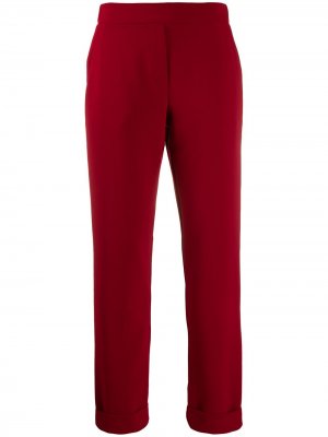 Укороченные брюки кроя слим P.A.R.O.S.H.. Цвет: красный