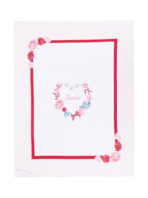Одеяло с логотипом Monnalisa. Цвет: розовый