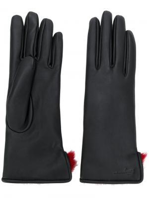Классические перчатки Salvatore Ferragamo. Цвет: черный