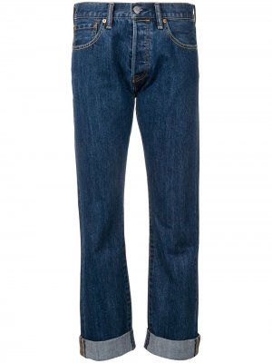 Прямые джинсы кроя слим Burberry. Цвет: синий