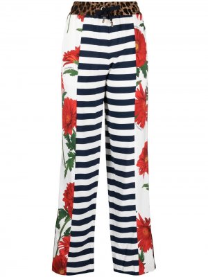 Брюки прямого кроя со вставками Dolce & Gabbana. Цвет: нейтральные цвета