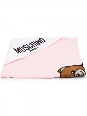 Одеяло с вышивкой Teddy Moschino Kids. Цвет: розовый
