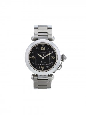 Наручные часы Pasha pre-owned 35.5 мм 1999-го года Cartier. Цвет: черный