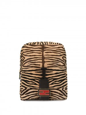 Рюкзак Mamma Baguette с тигровым принтом Fendi Pre-Owned. Цвет: коричневый