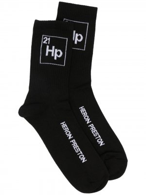 Длинные носки HP periodic Heron Preston. Цвет: черный
