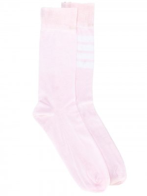 Носки с полосками 4-Bar Thom Browne. Цвет: розовый