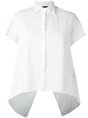 Полосатая рубашка свободного кроя Federica Tosi. Цвет: белый