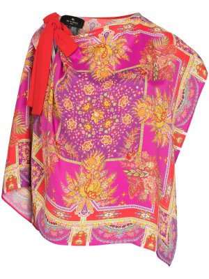 Блузка с завязками на плече Etro. Цвет: розовый