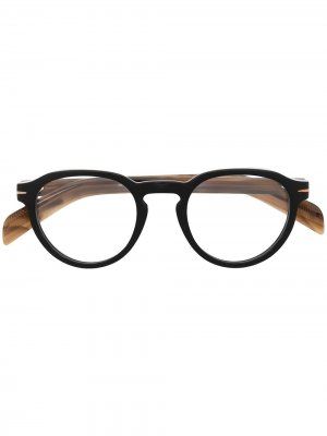 Очки с круглыми линзами Eyewear by David Beckham. Цвет: черный