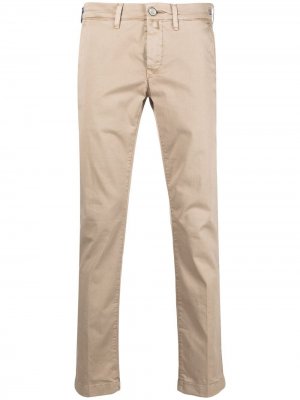 Прямые брюки с заниженной талией Jacob Cohen. Цвет: нейтральные цвета