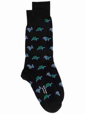 Жаккардовые носки Hare & Tortoise PAUL SMITH. Цвет: черный