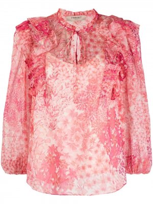 Блузка с цветочным принтом TWINSET. Цвет: розовый