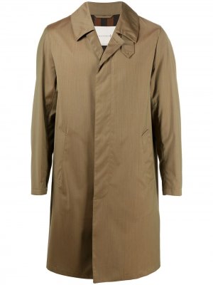 Однобортное пальто Mackintosh. Цвет: коричневый