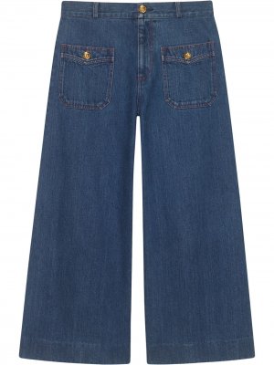 Широкие джинсы Gucci. Цвет: синий