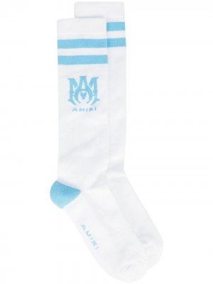 MA-motif ribbed socks AMIRI. Цвет: белый