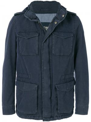 Джинсовая куртка с капюшоном Herno. Цвет: синий
