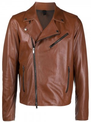 Байкерская куртка Tagliatore. Цвет: коричневый