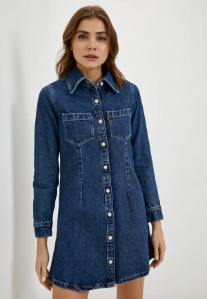 Платье джинсовое Levis® Levi's®. Цвет: синий