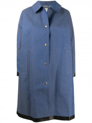 Пальто с воротником Mackintosh. Цвет: синий