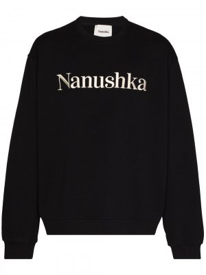 Толстовка Remy с вышитым логотипом Nanushka. Цвет: черный