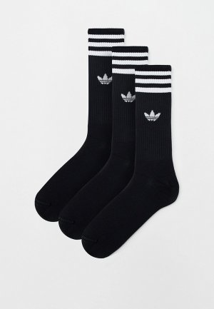 Носки 3 пары adidas Originals. Цвет: черный