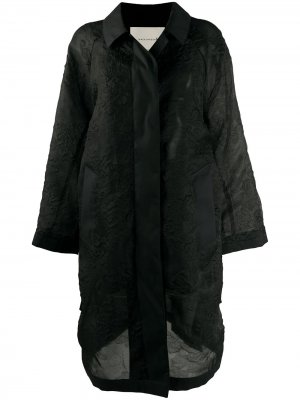 Пальто с цветочным узором Cecilie Bahnsen. Цвет: черный