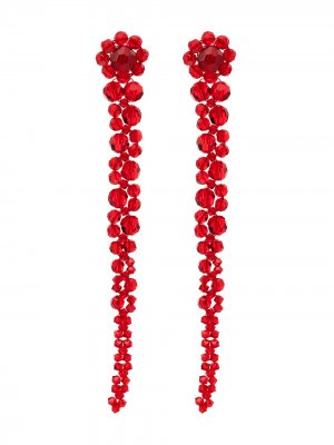 Серьги-подвески Drip с кристаллами Simone Rocha. Цвет: красный