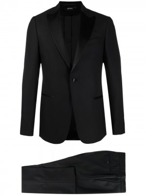 Вечерний пиджак с атласными лацканами Z Zegna. Цвет: черный