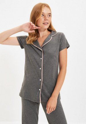Пижама Trendyol. Цвет: серый