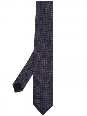 Жаккардовый галстук с узором BOSS. Цвет: синий