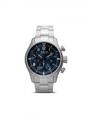 Наручные часы Startimer Pilot Chronograph Quartz 42 мм Alpina. Цвет: голубой
