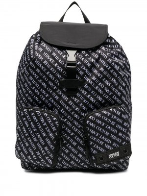 Рюкзак с логотипом Versace Jeans Couture. Цвет: черный