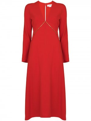 Платье миди с цепочкой Victoria Beckham. Цвет: красный