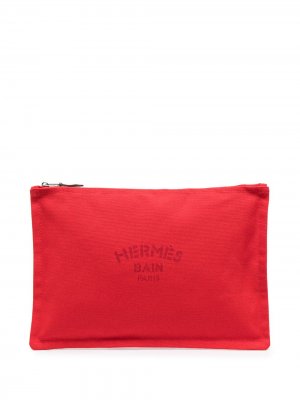 Косметичка pre-owned с логотипом Hermès. Цвет: красный