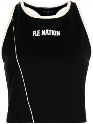 Укороченный спортивный топ P.E Nation. Цвет: черный
