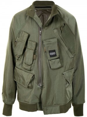 Куртка с карманами карго Julius. Цвет: зеленый