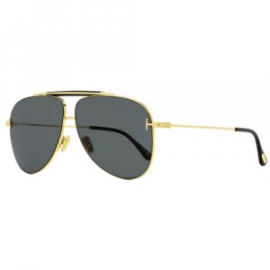 Мужские солнцезащитные очки  Brady Pilot TF1018 30A Темное золото/черные 60 мм Tom Ford