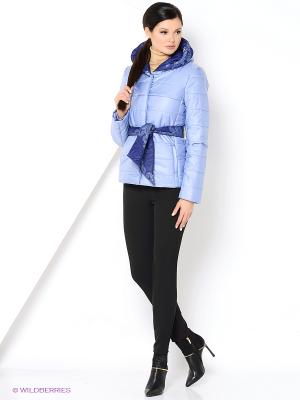 Куртка Анна Чапман. Цвет: голубой
