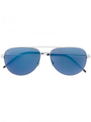 Солнцезащитные очки с оправой авиатор Saint Laurent Eyewear. Цвет: золотистый