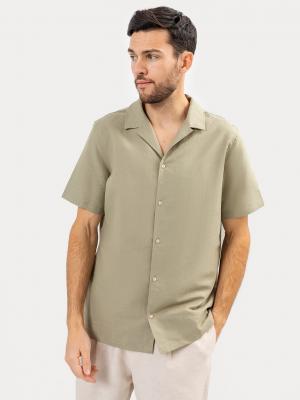 Мужская рубашка хаки из премиального льна Mark Formelle. Цвет: хаки1