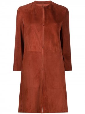 Пальто с потайной застежкой и вставками Drome. Цвет: красный