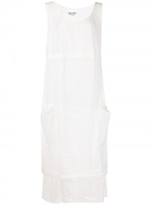 Полупрозрачное платье миди Comme Des Garçons. Цвет: белый