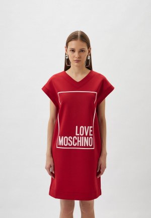Платье Love Moschino. Цвет: красный